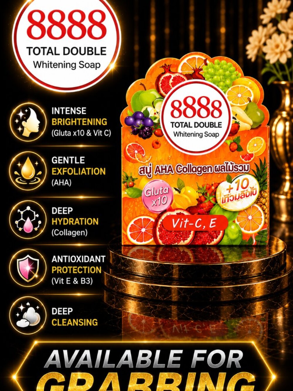 7- 8888 TOTAL DOUBLE SOAP WITH VITAMIN C, VITAMIN E & COLLAGEN